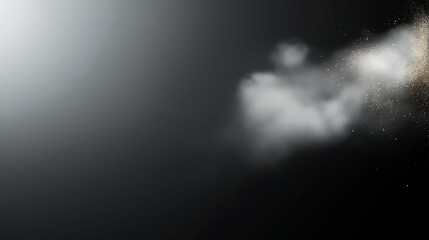 Black noise grain transparent gradient background. Dust effect with Transparent png overlay background.