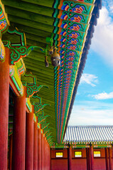Holiday with blue sky at Gyeongbokgung Palace, South Korea