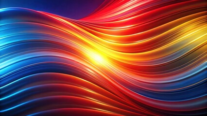Obraz premium Abstract Swirling Gradient of Vivid Hues and Dynamic Curves Representing Energy and Motion