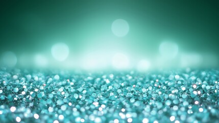 Fototapeta premium Teal green blue grainy color gradient background glowing noise texture cover header poster design