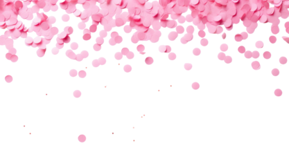 PNG Pink confetti border background white white background.