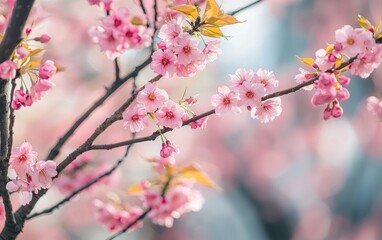 Obraz premium Professional stock photo of a Blooming Cherry Blossom Tree in Springtime
