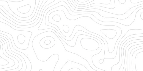 Seamless topographic wavy lines design. gray flowing curve lines on white background. abstract elevation inspired terrain pattern with fluid continuous contour lines.
