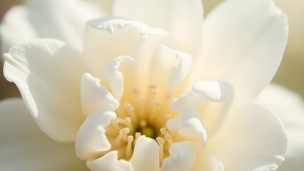 Obraz premium Ethereal Peony – A Dreamy Macro of White Petals