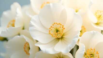 Obraz premium Ethereal White Blossoms – A Dreamy Macro Floral Portrait
