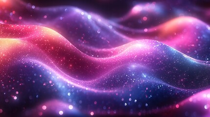 Shimmering holographic background with abstract rainbow patterns and metallic shine featuring purple pink and blue gradient tones