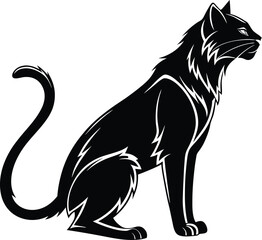 Cat Silhouette, Vector Design, Cat Icon