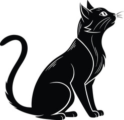 Cat Silhouette, Vector Design, Cat Icon