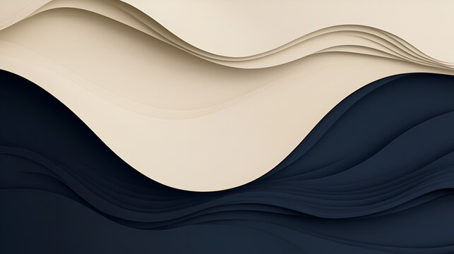 Abstract Geometric Blue and Beige Background,Modern Minimalist Abstract Art Design