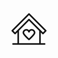 house of love icon vector sign