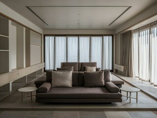 modern living room with fireplace