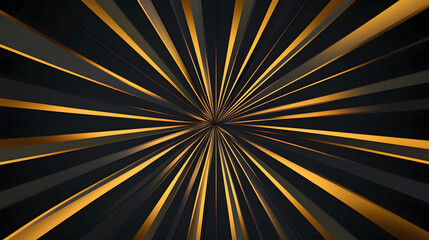 Black and gold background with radiant light burst creating a striking visual effect