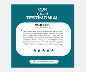 Fototapeta premium Client testimonial vector layout design for social media web banner template