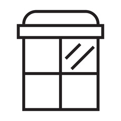 simple window line icon