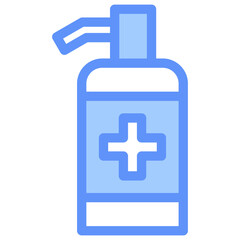 Fototapeta premium Hand Sanitizer Outline Blue Color Icon
