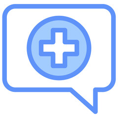 Diagnosis Outline Blue Color Icon