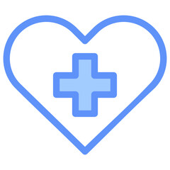 Obraz premium Medicine Outline Blue Color Icon