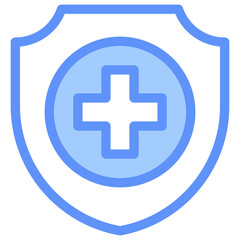 Fototapeta premium Insurance Outline Blue Color Icon