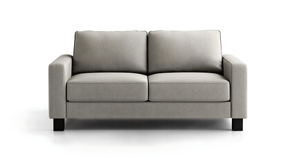 A white couch with a patterned fabric. generated using AI