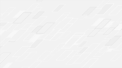 White minimal tech geometric abstract background