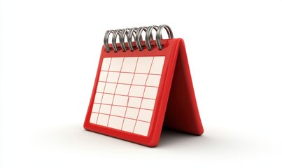 Blank desktop calendar on white background for scheduling and planning