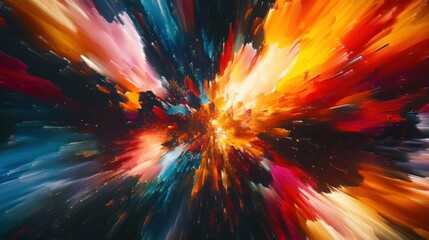 Obraz premium Color dynamic concept. A vibrant explosion of colors creates a dynamic, abstract image that evokes a sense of motion and energy.