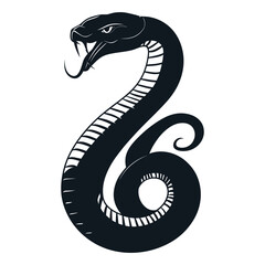 Black cobra vector icon on a white background