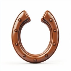 Lucky horseshoe isolated on white background
