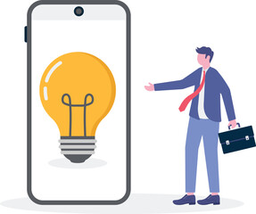 Social media illustration, business concept, web design

