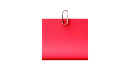 Red Note Paper Mockup Blank Memo Pad with Binder Clip Ideal for Branding and Stationery Designs