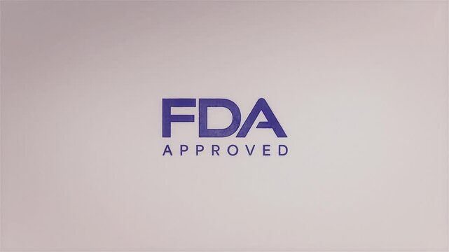 USA FDA APPROVED PRODUCT IN REGISTERED FACILITY ANIMATED STAMP ON PAPER FULL HD RECTANGLE STAMP
