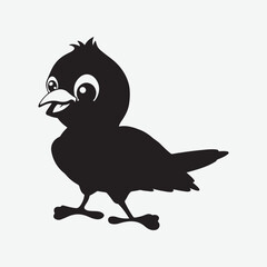 vector illustration of cartoon bird