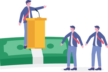 Social media illustration, business concept, web design

