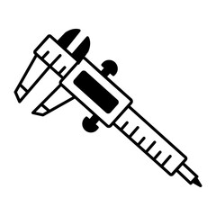 Verner caliper icon in hand drawn style 
