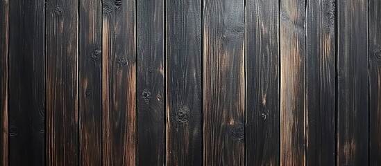 Obraz premium Black wooden background with dark wood planks texture.