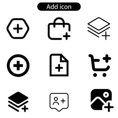 Add new user icon with plus symbol. add friend icon , create, profile, avatar, member, follower, account, sign up, login ,icons - mobile apps and website web icon.