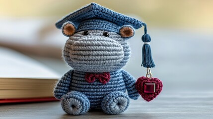 Baby Hippopotamus Splashing Doll Keychain