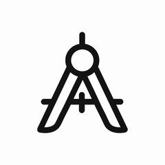 compass for drawing icon vector sign