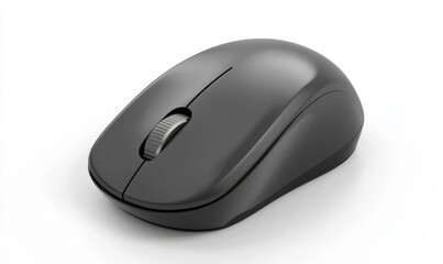 Wireless mouse on white background for technology or business use