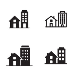 Fototapeta premium A simple, stylized representation of a house icon type vector