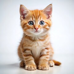 Adorable Orange Tabby Kitten with Blue Eyes
