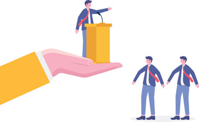 Social media illustration, business concept, web design

