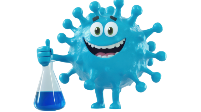 funny cartoon zombie isolated on transparent background