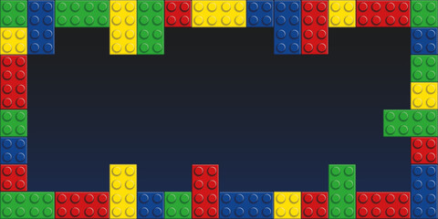 Brick toys vector background