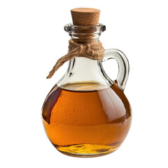 Homemade apple vinegar isolated on transparent background