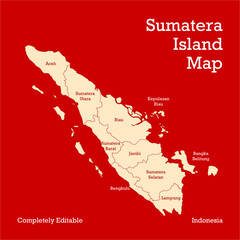 SUMATERA ISLAND VECTOR MAP