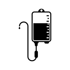 infuse icon in trendy flat style, blood bag icon, iv bag,intravenous bag. eps10