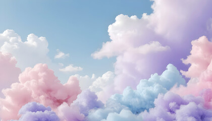 A gentle blend of pastel blue, pink and purple hues, creating a dreamy and soothing effect