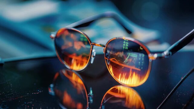 Dynamic Reflections of the Stock Market in Sunglasses