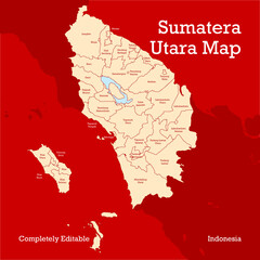 SUMATERA UTARA VECTOR MAP